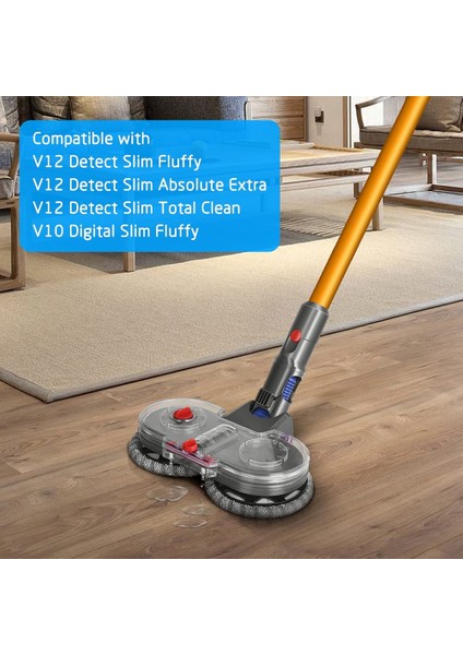 V10 Digital Slim V12 Detect Slim Için Elektrikli Paspas Aparatı, Çıkarılabilir Su Tankı ve Pedler Dahil (Yurt Dışından)
