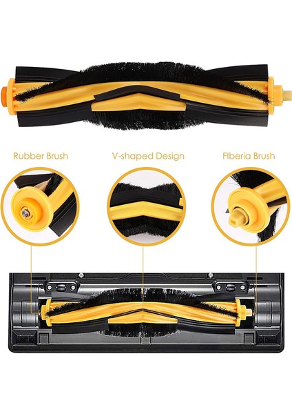 Deeboot Ozmo T8+ / T8 Max Debot N8+ N8 Plus Pro Yedek Parçalar Ana Yan Fırça (Yurt Dışından)