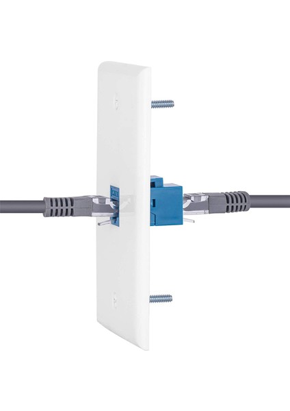 20X Cat6 Ethernet Duvar Plakası Çıkışı 1 Port RJ45 Ağ Dişi - Dişi Duvar Çoğaltıcı Jack Plakası Beyaz ve Mavi (Yurt Dışından) fiyatları