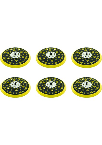 6 Adet 150MM 5/16 Konu 52 Delik Orta Yoğunluklu Rastgele Orbital Zımpara Makinesi Kanca ve Döngü Destek Pedi Ceros Deros (Yurt Dışından)