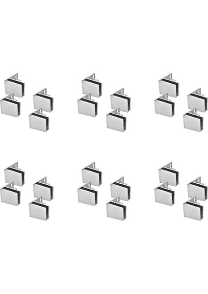 24'lü Paket Cam Kapı Menteşeleri Cam Dolap Kapı Menteşesi Cam Şarap Dolabı Menteşesi Cam Teşhir Menteşesi (Yurt Dışından)