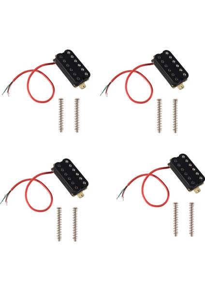 4x Elektro Gitar Humbucker Manyetikler Köprü Alnico V Siyah (Yurt Dışından)