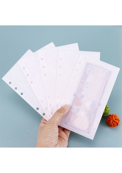 20 Adet A6 Klasör Cepleri 6 Delikli Bütçe Nakit Zarfları 6 Halkalı Defter Için (Yurt Dışından)