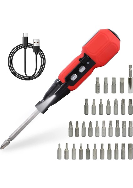 Akülü Tornavida 3.6V 900MAH Li-Ion Pil USB Şarj LED Çalışma Işığı ile Taşınabilir Güç Tornavida (Yurt Dışından)