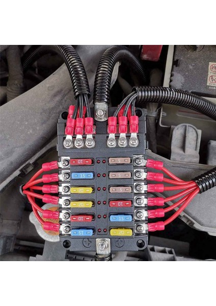 3x 12 V 12 Yollu Deniz Sigorta Bloğu Sigorta Paneli Zemin ve 12 Volt Sigorta Kutusu Araba Otomotiv Tekne Rv Rzr (Yurt Dışından)