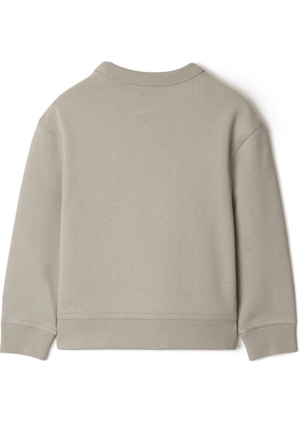 Mathew Logo Krem Pamuklu Uzun Kollu Unisex Çocuk Sweatshirt fiyatları