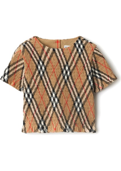 Madeline Bej Pamuklu Kız Çocuk T-Shirt