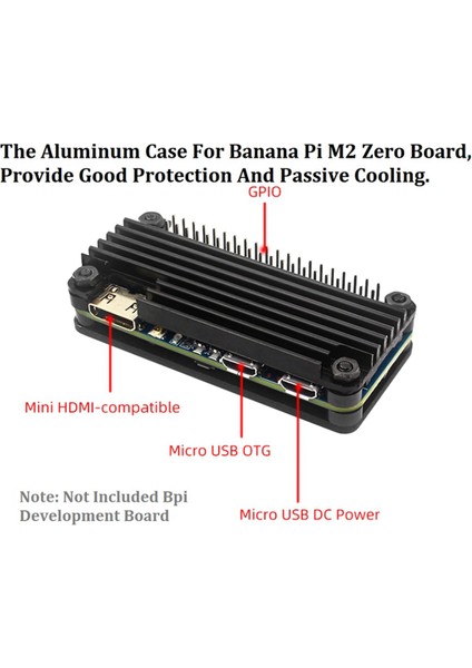 Muz Pi M2 Sıfır Için 2x Alüminyum Kasa Soğutucu -M5 Geliştirme Kurulu Koruyucu Kabuk Için Adaptör Olmadan (Yurt Dışından) modelleri