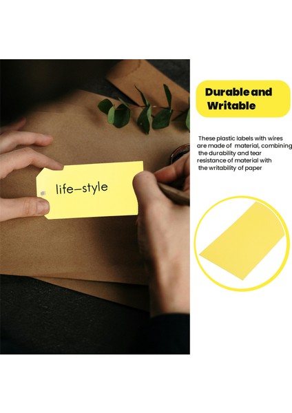 100 Adet 15,9 cm x 7,9 cm Tel Yazılabilir Askılı Etiketlerle Plastik Nakliye Etiketleri, Ekipman Otomobil Parçaları Için Nakliye (Yurt Dışından)