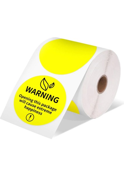 Nakliye Etiketi Yazıcı Sticker Yuvarlak Kare Dıy Logo Tasarımı Küçük Işletme 2x2 750 Adet Sarı (Yurt Dışından)