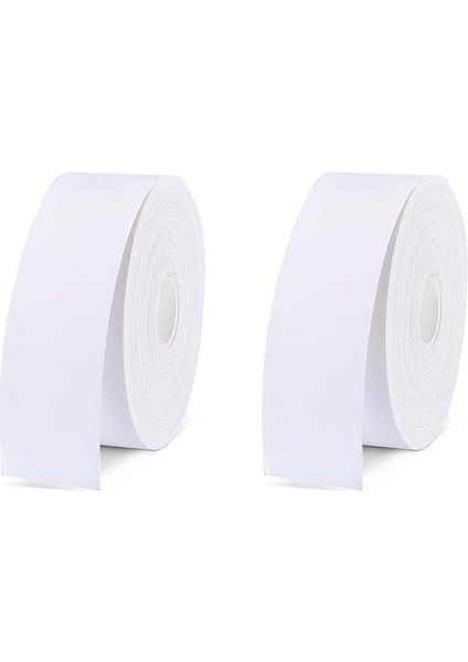 2x D101 D110 Beyaz Etiket Baskı Kağıdı Isim Etiketi Yapıştırıcı Kitap Kırtasiye Etiketleme Makinesi Etiket Rulosu, 15X50MM (Yurt Dışından)