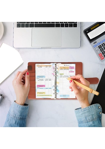 A6 Bütçe Planlayıcısı Yeniden Doldurma 82 Sayfa Aylık Haftalık Not Defteri 6 Delikli Klasör Kapağı Için Kaydet B (Yurt Dışından) modelleri