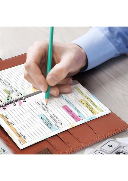 A6 Bütçe Planlayıcısı Yeniden Doldurma 82 Sayfa Aylık Haftalık Not Defteri 6 Delikli Klasör Kapağı Için Kaydet B (Yurt Dışından) indirimleri