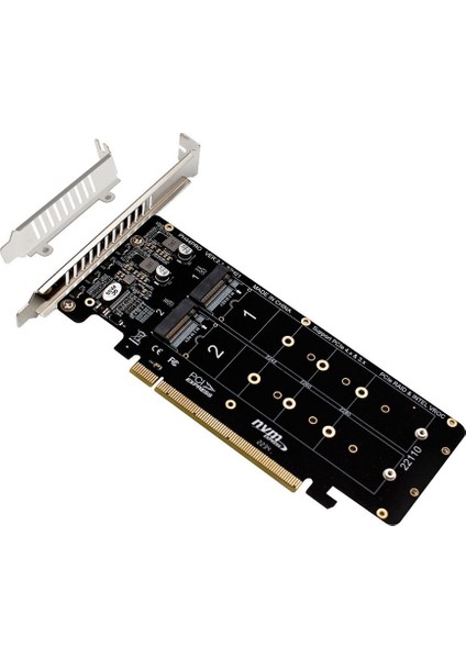 2x Pcıe 4.0 Çift Diskli PCIEX16 - M.2 M-Key Nvme SSD Genişletme Kartı, 4 Nvme M.2 M Key 2280 Ssd'yi (Yurt Dışından) modelleri