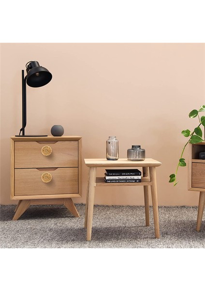 24 Adet Boho Rattan Dresser Kolları Yuvarlak Ahşap Çekmece Kolları Dolapları Dresser Kolları Donanım Çeker Kabin Tutamakları (Yurt Dışından) indirimleri