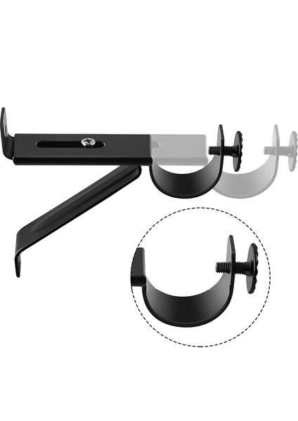 Perde Çubuk Braketi, Ayarlanabilir Ağır Hizmet Perde Çubuk Tutucular, Siyah Perde Çubuklar Duvar Perdelik Çubuk Için Kanca Askıları (Yurt Dışından) fiyatları