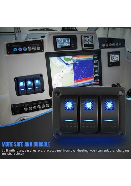 2x 3 Gang Alüminyum Panel Geçiş Dash 5 Pin On/off Ön Kablolu Rocker Anahtarı Otomotiv Araba Deniz Tekne Için (Yurt Dışından) modelleri