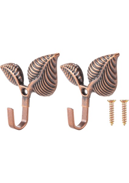 2 x Demir Yaprağı Şekilli Perde Kravat Arkalıkları Tutucular Duvar Kancaları Ev Dekor, Kırmızı Bronz (Yurt Dışından) fiyatları