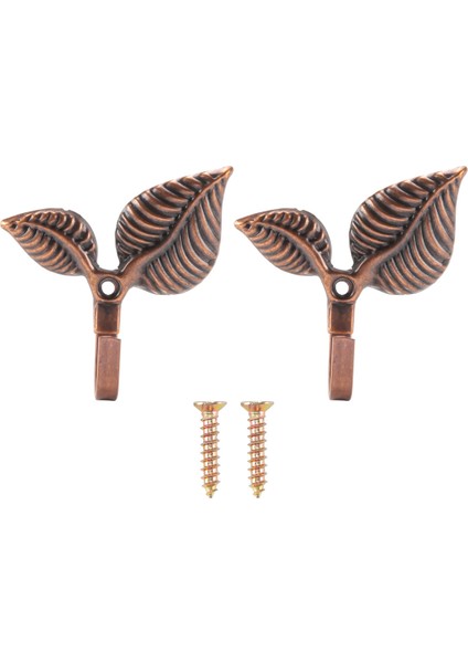 2 x Demir Yaprağı Şekilli Perde Kravat Arkalıkları Tutucular Duvar Kancaları Ev Dekor, Kırmızı Bronz (Yurt Dışından) modelleri