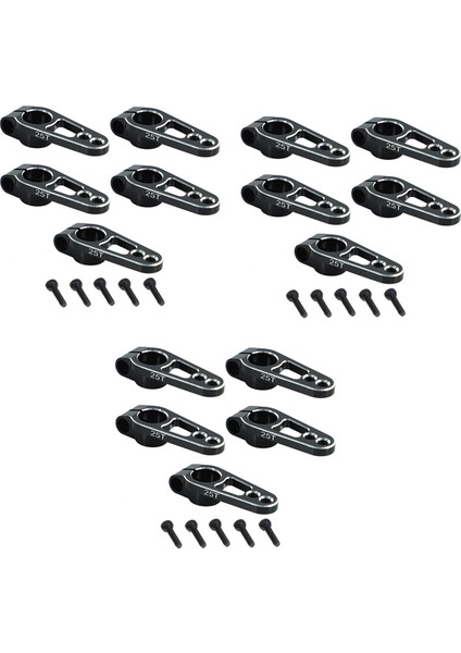 15 Adet Alüminyum Alaşımlı 31MM 25T Direksiyon Servo Kol Boynuz Futaba Sakura D4 1/10 Rc Drift Araba Paletli Parçaları, Siyah (Yurt Dışından)