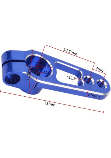15 Adet Alüminyum Alaşımlı 31MM 25T Direksiyon Servo Kol Boynuz Futaba Sakura D4 1/10 Rc Drift Araba Paletli Parçaları, Siyah (Yurt Dışından)