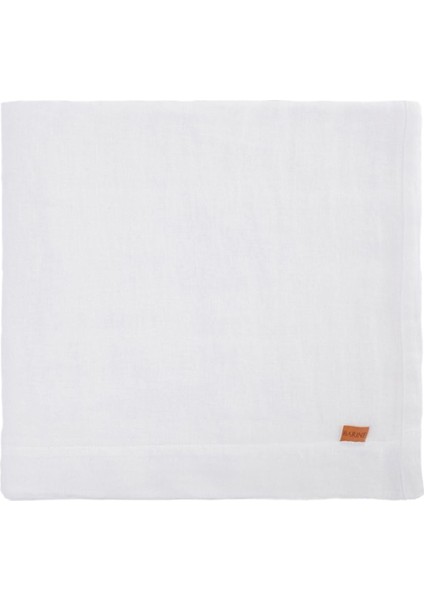Linen Beyaz Keten Masa Örtüsü 150 x 250 cm