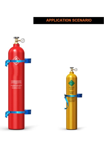 6x Silindire Monte Braket Gaz Silindir Braketi Rv Karavan Için Dayanıklı Abs Gaz Silindir Tutucu, Mavi (Yurt Dışından)