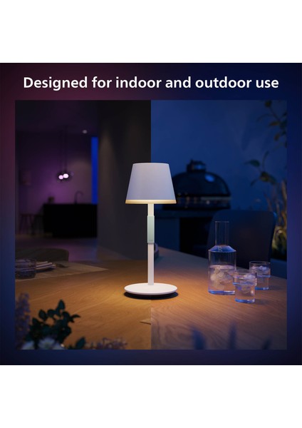 Hue Go Belle Beyaz Taşınabilir Masa Lambası