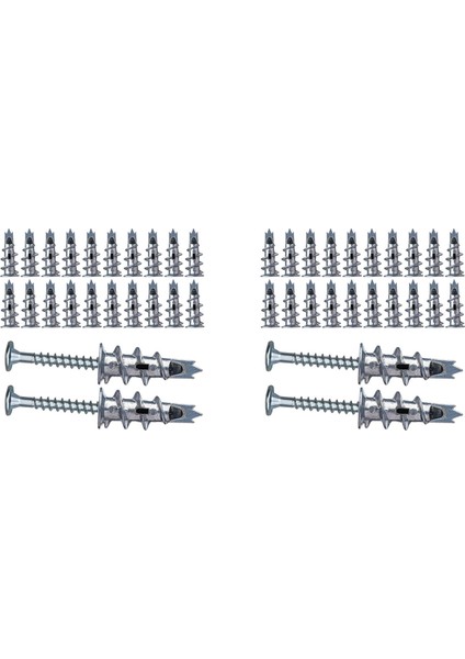 80 Adet Metal Kendinden Tahrikli Ankraj Alçıpan Dübelleri Vidalı 4.5 x 35MM Tek Katmanlı ve Çift Kaplamalı Alçıpan Için (Yurt Dışından)