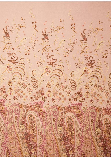 Pembe Desenli Yün Throw