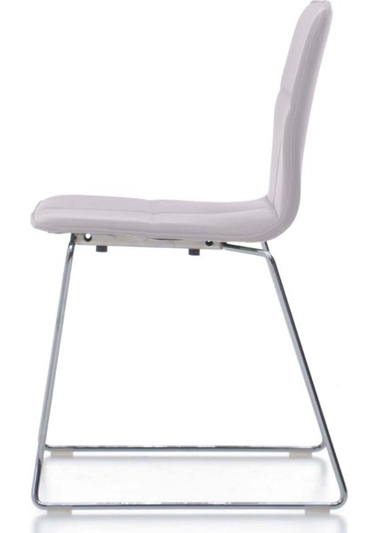 Eon Kızak Ayaklı Bej Metal Sandalye
