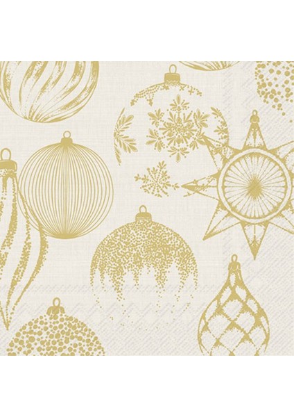 Shining Baubles Krem Gold Peçete