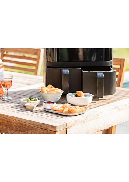 Snacktastic 8180 Duo Çift Hazneli Siyah Airfryer 2x4.5l