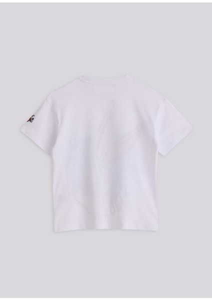 Beyaz Baskılı Kısa Kollu Kız Çocuk T-Shirt fiyatları