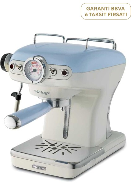 Vintage Mavi Espresso Kahve Makinesi