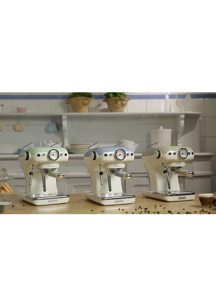 Vintage Mavi Espresso Kahve Makinesi