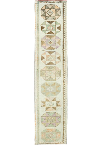 Meshed El Dokuma Yün Herki Krem Yolluk 79X397 cm