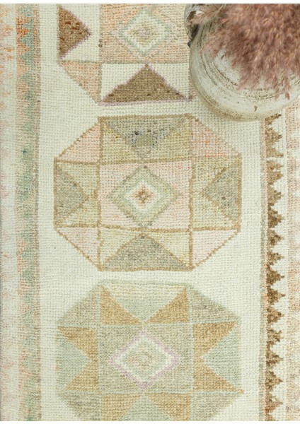 Meshed El Dokuma Yün Herki Krem Yolluk 79X397 cm modelleri