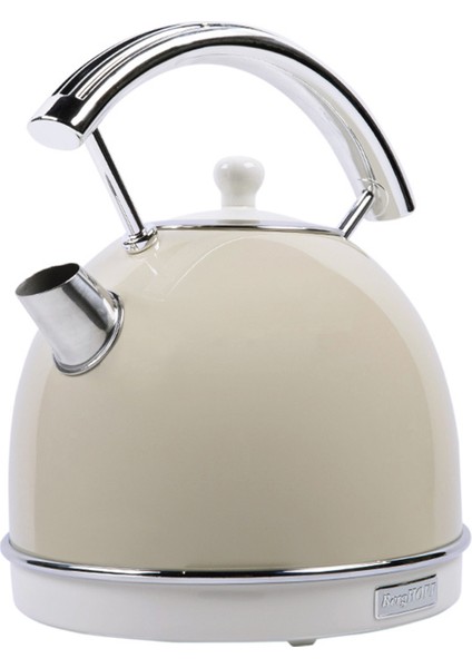 Gem Retro 1.7 Litre Vanilya Krem Rengi Yuvarlak Su Isıtıcısı