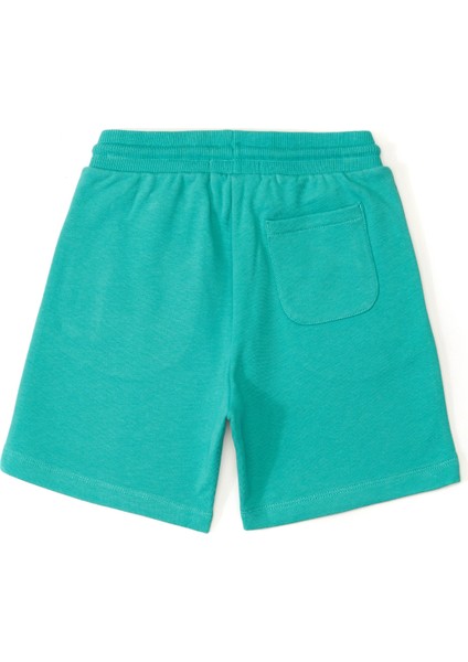 Yeşil Logo Baskılı Unisex Çocuk Şort fiyatları