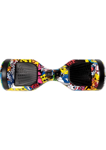 Bluetooth Hoparlörlü Akıllı Dengeli Sarı Grafiti Desenli Hoverboard modelleri