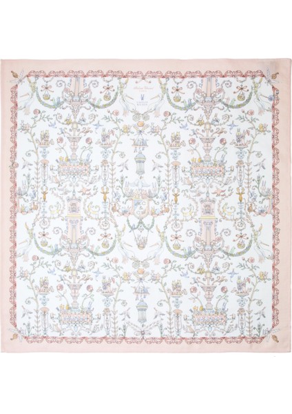Toile De Jouy Koyu Pembe Battaniye