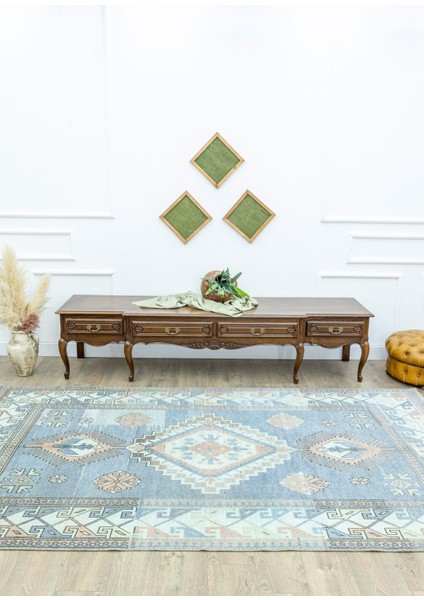 Larache Geometrik Tasarımlı Mavi Halı 171X295 cm fiyatları