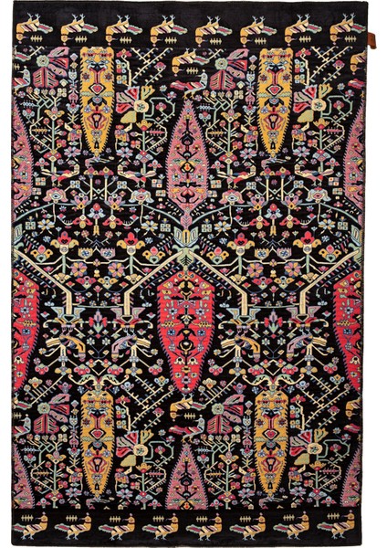 Gabbeh Siyah Halı 135X210 cm