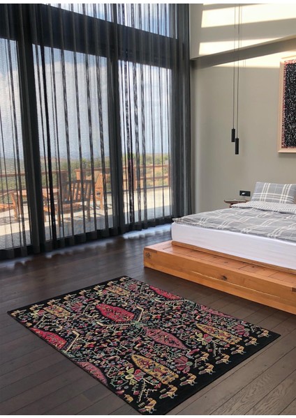 Gabbeh Siyah Halı 135X210 cm fiyatları