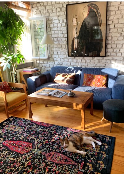 Gabbeh Siyah Halı 135X210 cm fırsatları
