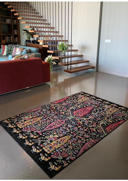 Gabbeh Siyah Halı 135X210 cm indirimleri