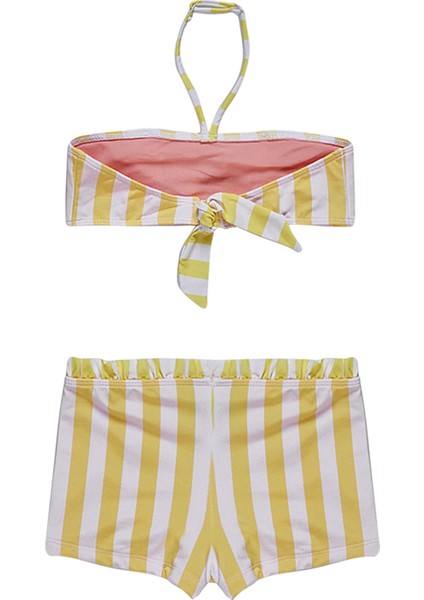 Lilou Sarı Çizgili Straplezli Bikini Takımı fiyatları