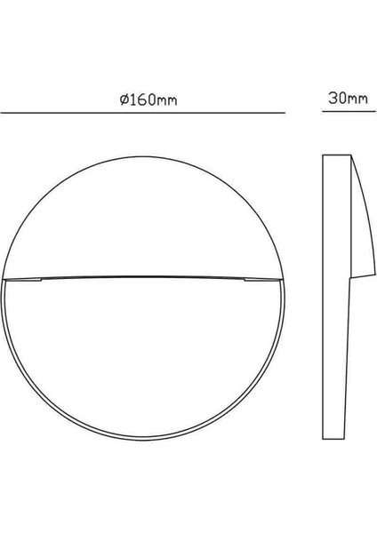 Baker Koyu Gri Dış Mekan Aplik 16 cm