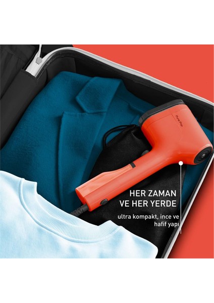 DT2022 Pure Pop Kırmızı Düzleştirici Buharlı Dikey Ütü